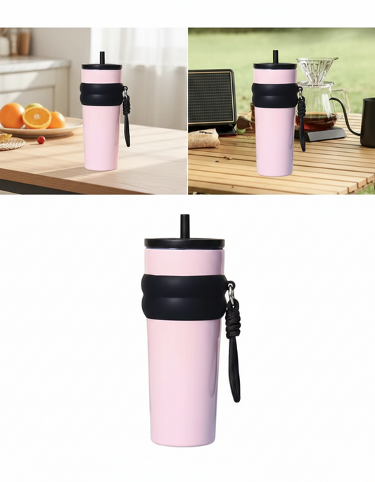 650ml | Insulated Kids | Sipper Bottle | Leak-Proof | Water Bottle with Carry Strap.