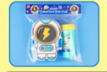 Cartoon Astronaut Lunch Box + Cup Set for kids