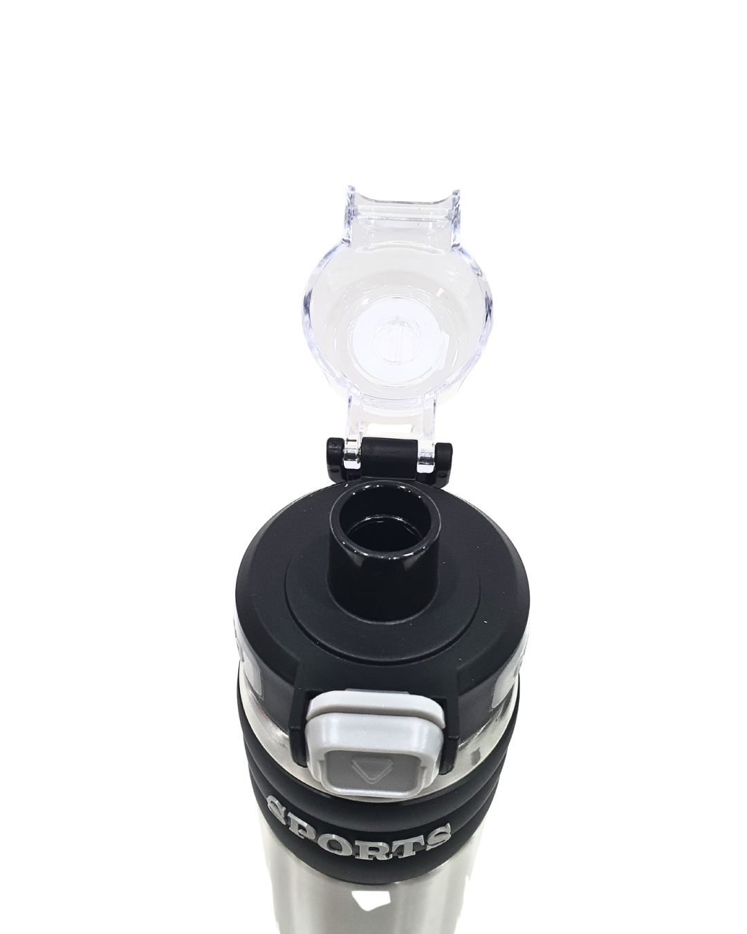 Sports Water Bottle with Flip Top Lid, Black and Purple Gradient, Portable with Carrying Strap BY KATTY MAO