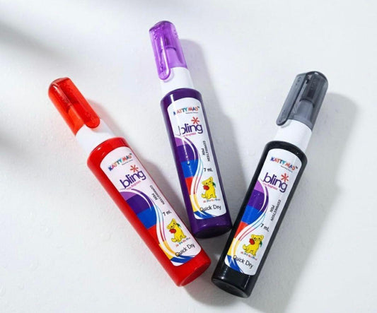 Bling Correction Pen, Quick Dry Formula, Precise Pen Tip, Red and Purple, 7ml