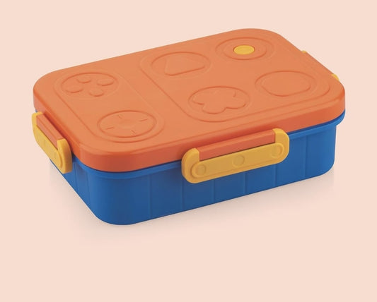 Kids Stainless Steel Bento Lunch Box Set with Game Controller Style Lid