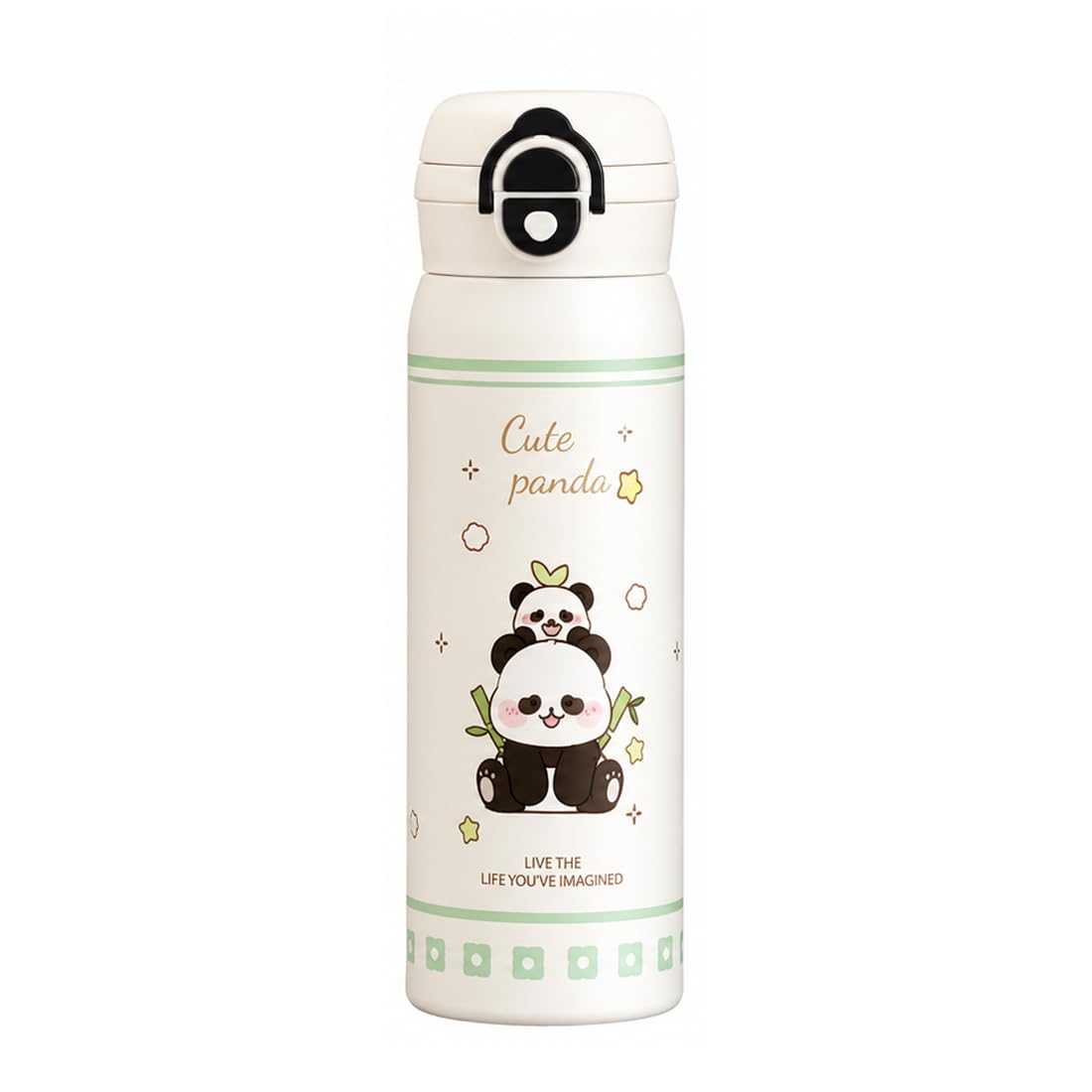 Katty Mao Water Bottle for School Kids, Sipper Water Bottle for Kids, BPA Free, Leakproof, Spill Proof, Wide Mouth, Carry Loop, 500 ml