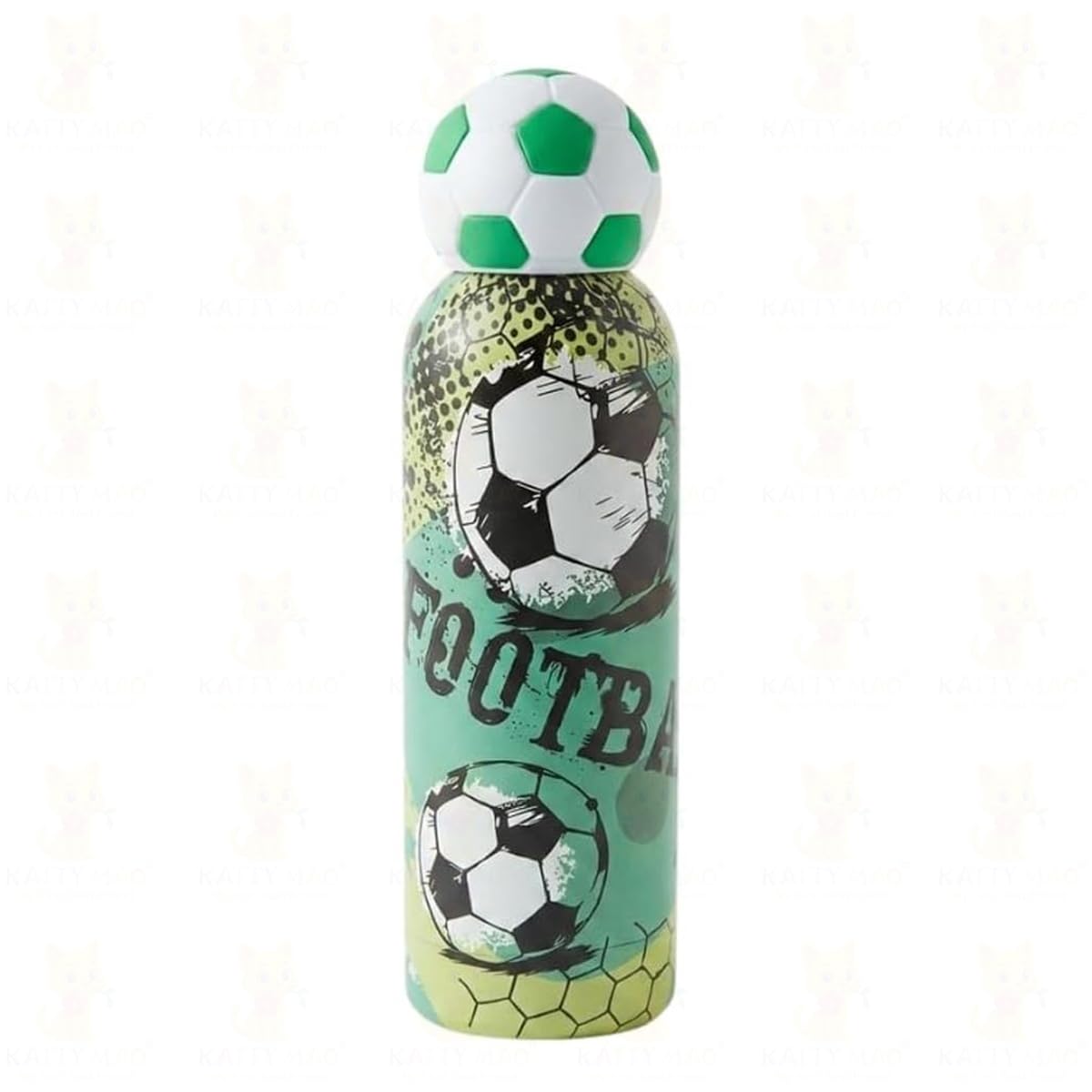 Katty Mao Football Water Bottle 500 ml, Sports Water Bottle, BPA Free Water Bottle for Kids, Teens & Adults, Water Bottle for Travel, School, Gym & Daily Use, Screw Cap