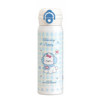 Katty Mao Water Bottle for School Kids, Sipper Water Bottle for Kids, BPA Free, Leakproof, Spill Proof, Wide Mouth, Carry Loop, 500 ml
