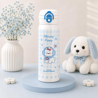 Katty Mao Water Bottle for School Kids, Sipper Water Bottle for Kids, BPA Free, Leakproof, Spill Proof, Wide Mouth, Carry Loop, 500 ml
