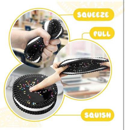 Katty Mao Cookie Squishy Toy, Stress Relief Toy with Sprinkles, Pack of 1 | Quick Stress Relief, Super Soft Squeeze