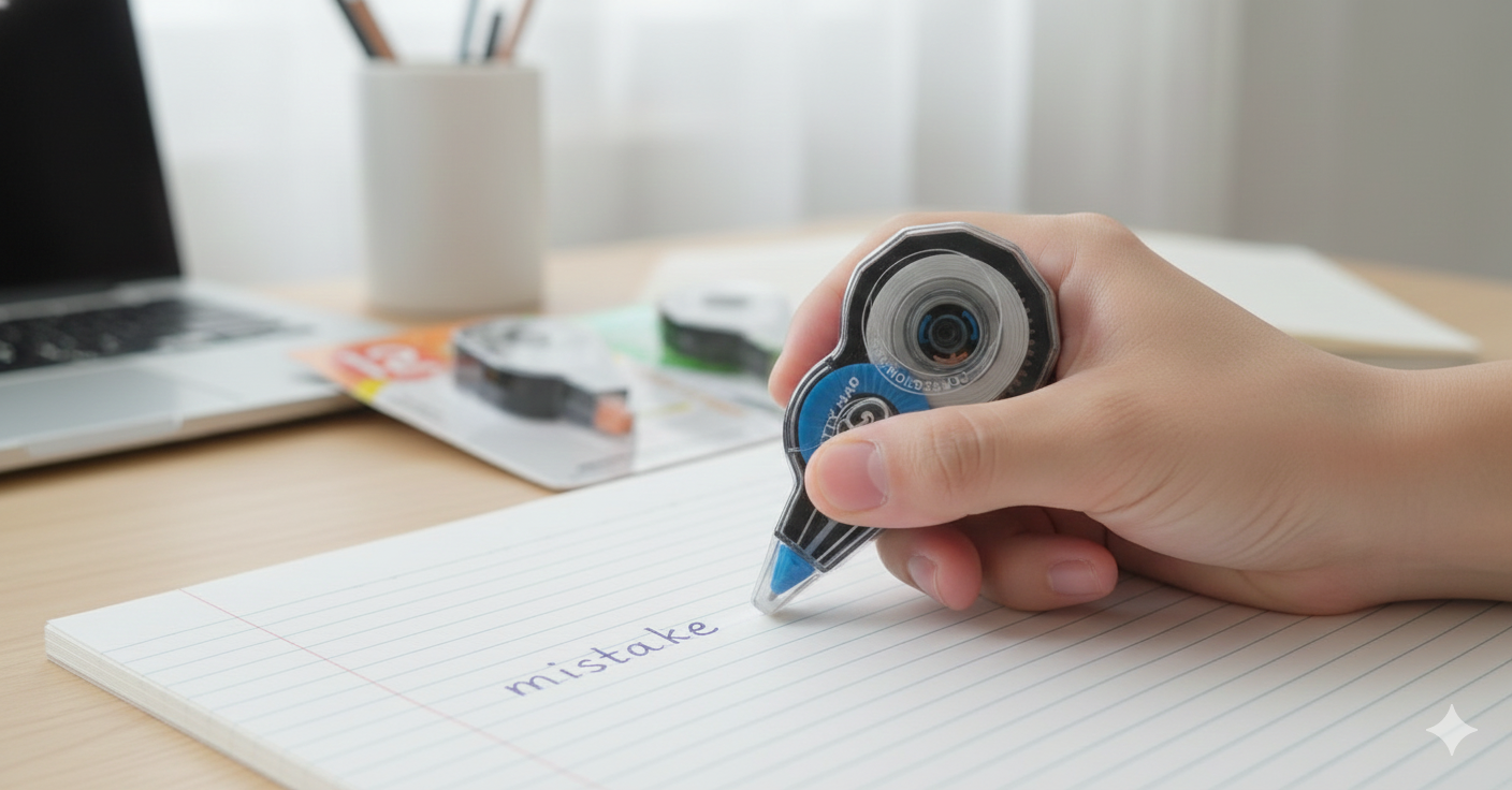 Correction Roller Tape |Dryline Whitener |Tape 5 mm | Smooth White Tape for Clean Corrections | Easy Glide Design.