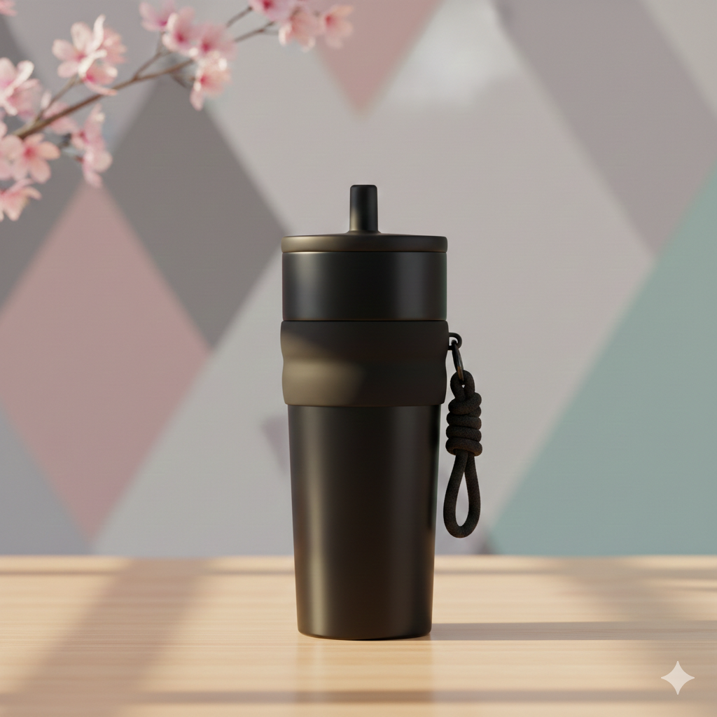 650ml | Insulated Kids | Sipper Bottle | Leak-Proof |  Water Bottle with Carry Strap.
