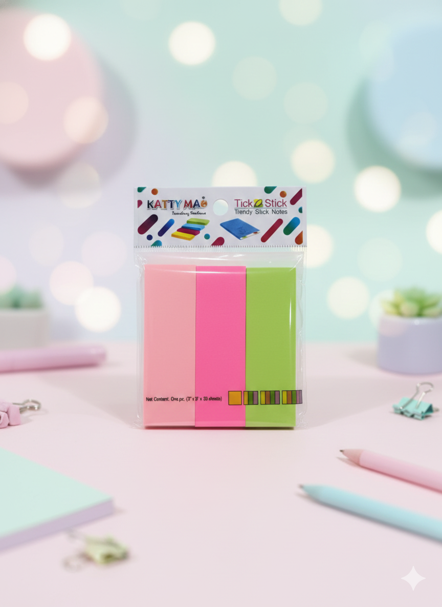 Sticky Notes Set| 3 Bright Pastel Colors| 3x3 Inch | 50 Sheets Per Pad| Strong Adhesive| Perfect for Study| School|Arts and Crafts