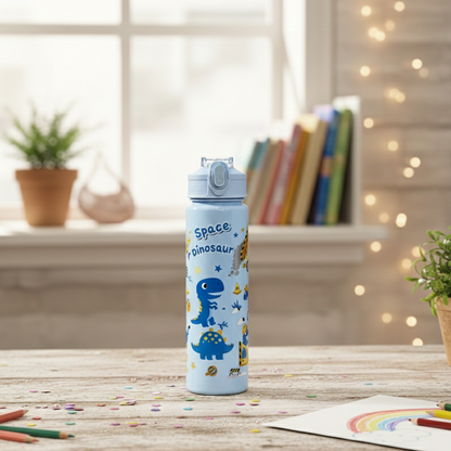 500ml |  Sipper Water Bottle  | Flip-Top Lid|  Push Button Spout.