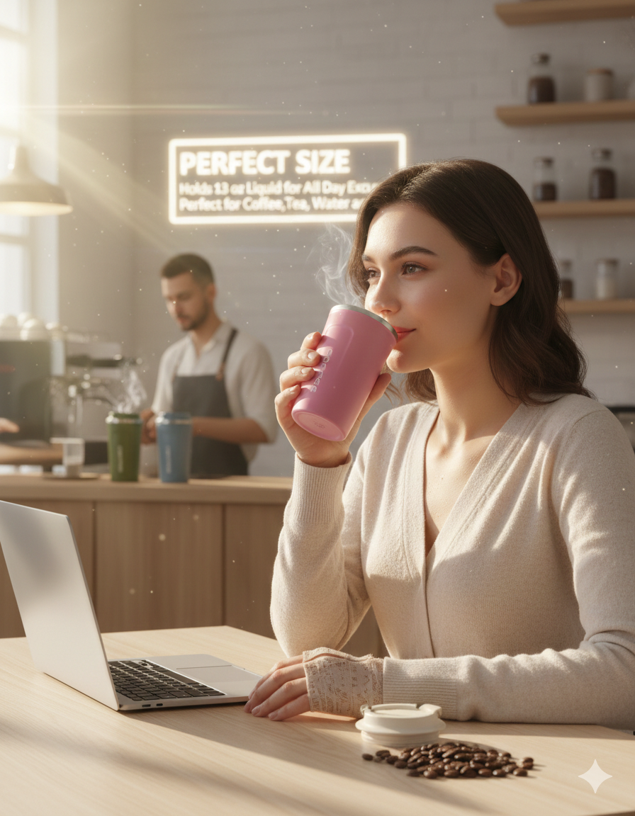 450ml | Reusable Travel Coffee Cup | Leak-Proof Lid | On-The-Go Ready  Premium Coffee Tumbler | Temperature Locked | Daily Use Essential