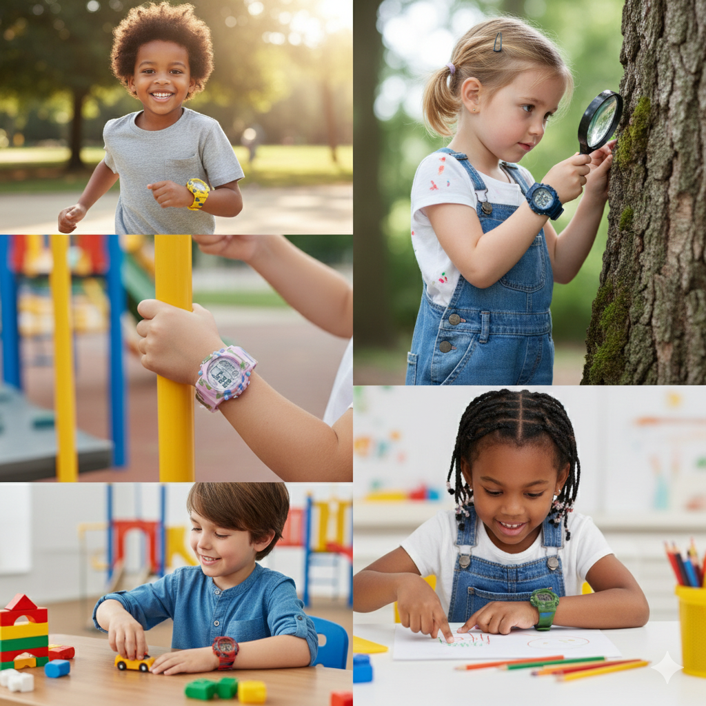 Sports Watch |  LCD Display |  Round Shape| Wristwatch for Kids.