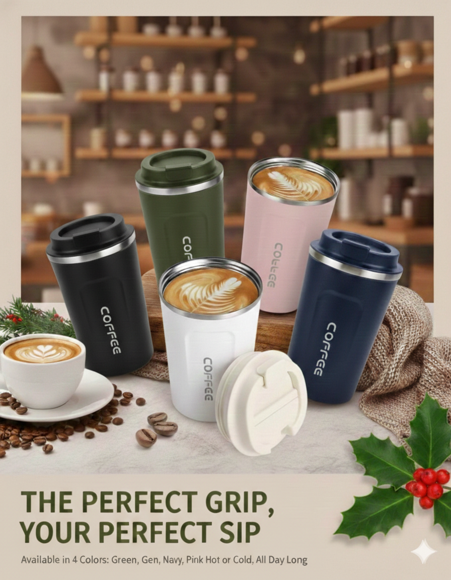 450ml | Reusable Travel Coffee Cup | Leak-Proof Lid | On-The-Go Ready  Premium Coffee Tumbler | Temperature Locked | Daily Use Essential