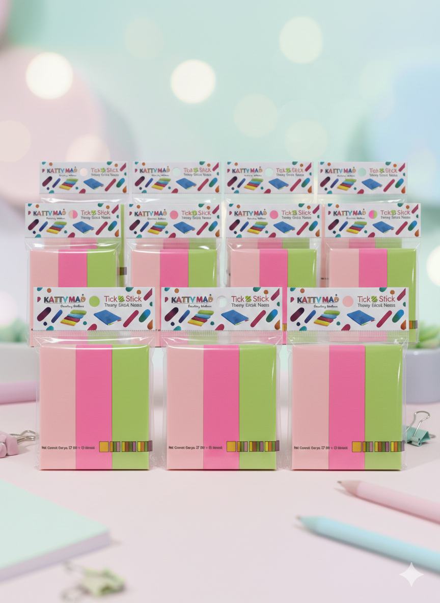 Sticky Notes Set| 3 Bright Pastel Colors| 3x3 Inch | 50 Sheets Per Pad| Strong Adhesive| Perfect for Study| School|Arts and Crafts
