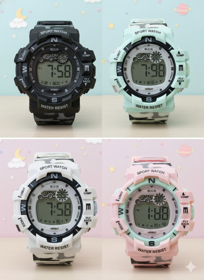 Sports Watch| Water Resistant | Round Shape |  Wristwatch for Kids.