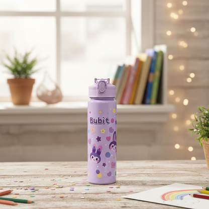 500ml |  Sipper Water Bottle  | Flip-Top Lid|  Push Button Spout.