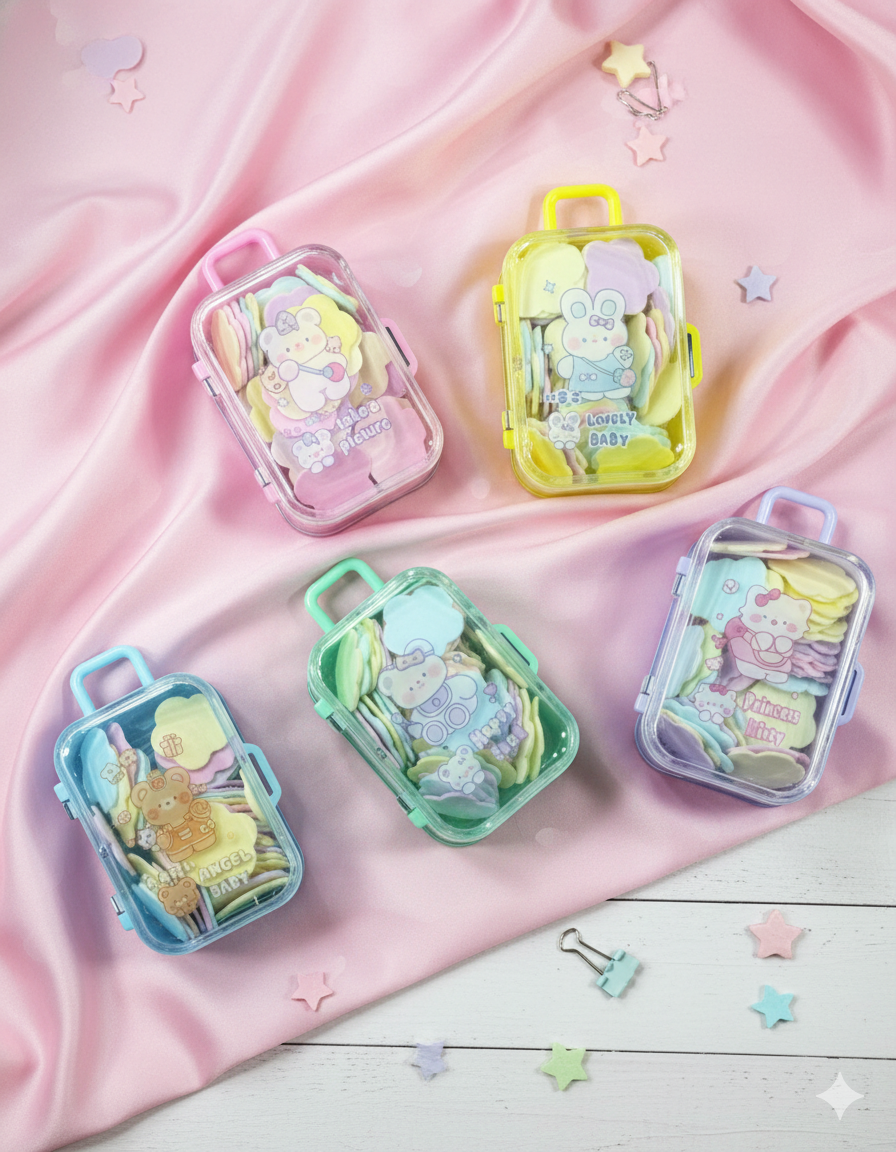 Cute  Paper Soap Sheets | Mini Suitcase Box | Travel Hand Soap | Pocket Hygiene.