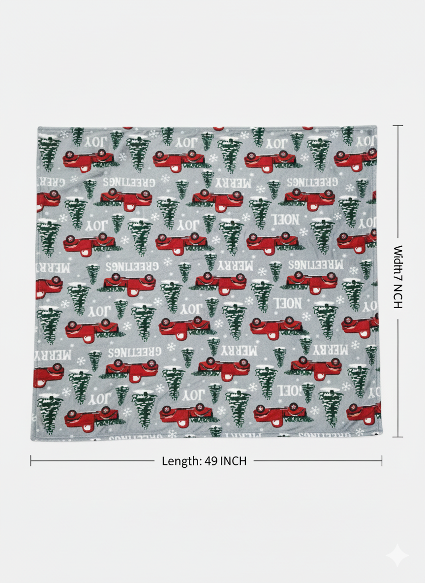 KATTY MAO My First Best Friend Ultra-Soft Christmas Throw Blanket, Green with Gingerbread Pattern, 80x58 Inches, Foldable Holiday Fleece Blanket for Bed, Couch, Travel