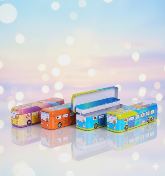 Bus Shape Multifunction Pencil Case |  Double Compartment | Organizer | Stationery.