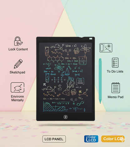 LCD Writing Tablet  | Reusable Pad | Doodle & Study Tab for Age 2-10 Years