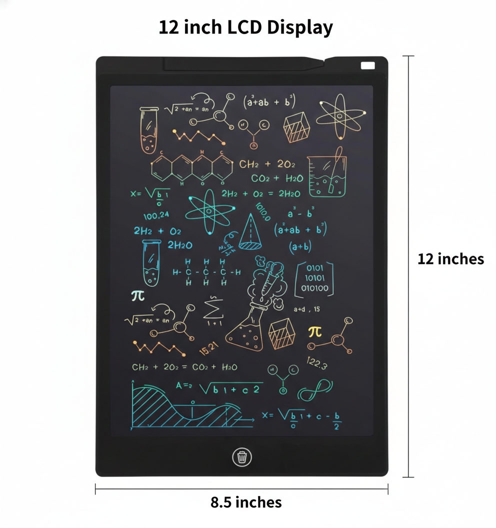 LCD Writing Tablet  | Reusable Pad | Doodle & Study Tab for Age 2-10 Years