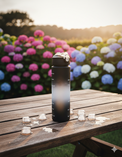 600ML | TIME MARKER | MULTICOLOUR | SPORTS PLASTIC BOTTLE | LEAK PROOF.