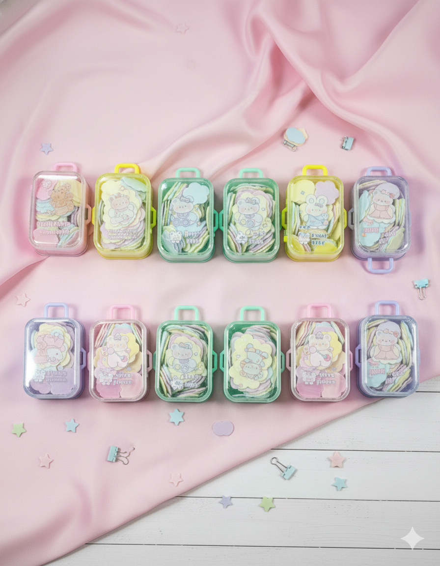 Cute  Paper Soap Sheets | Mini Suitcase Box | Travel Hand Soap | Pocket Hygiene.
