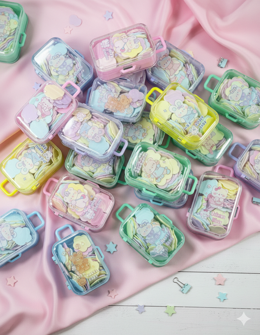 Cute  Paper Soap Sheets | Mini Suitcase Box | Travel Hand Soap | Pocket Hygiene.