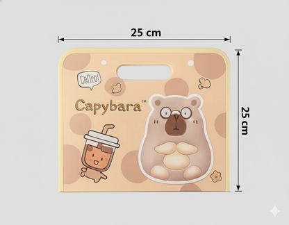 Capybara Expandable Folder | Multi-Pocket | File Organiser with Handle.