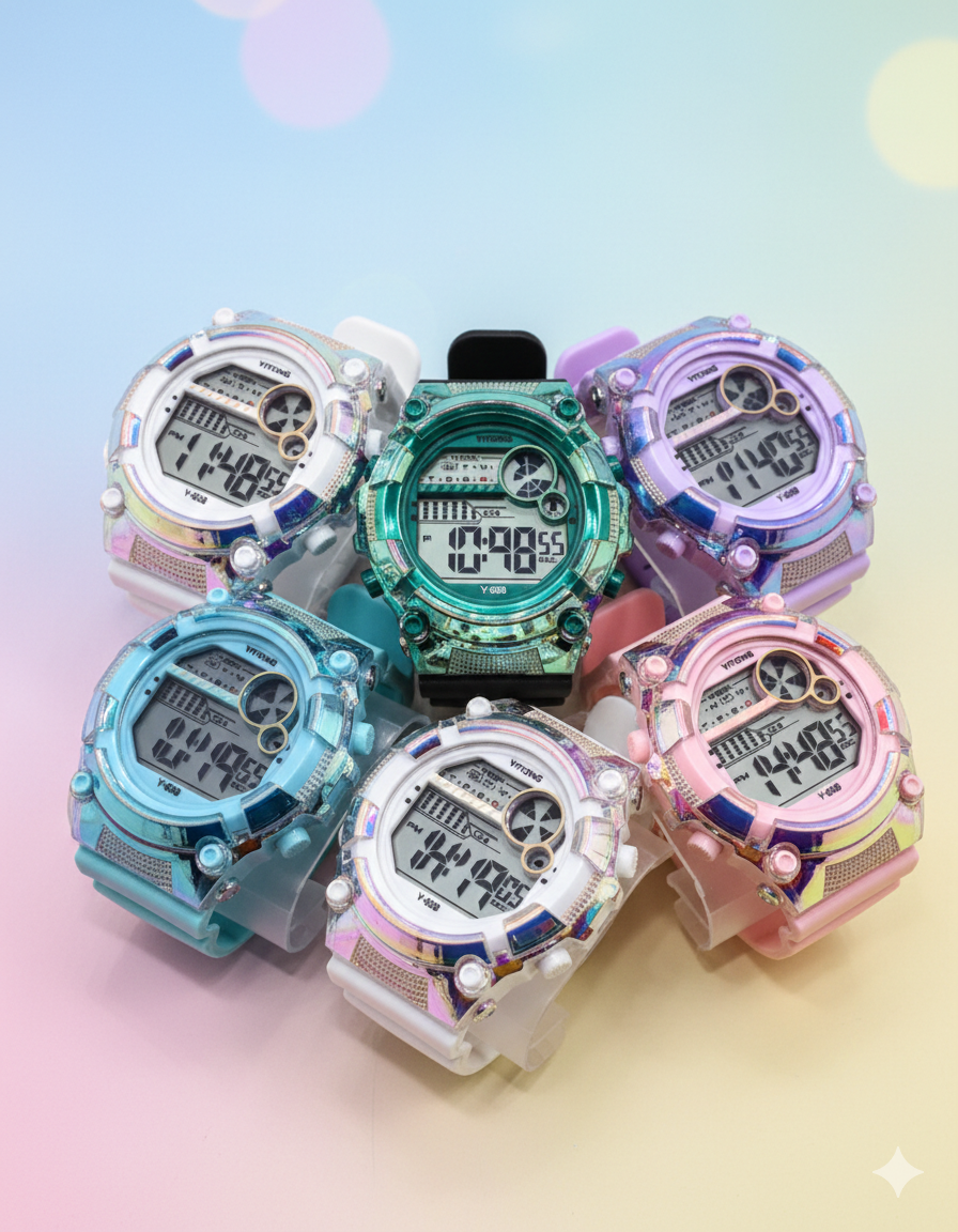 Digital Sports Watch | Round Shape | Wristwatch for Kids | Men | Women.
