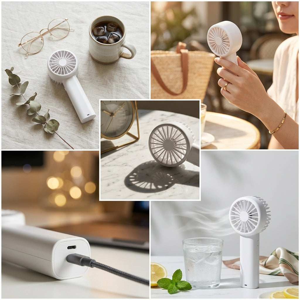 PORTABLE HAND FAN | AVAILABLE IN 4 DIFERENT COLOURS