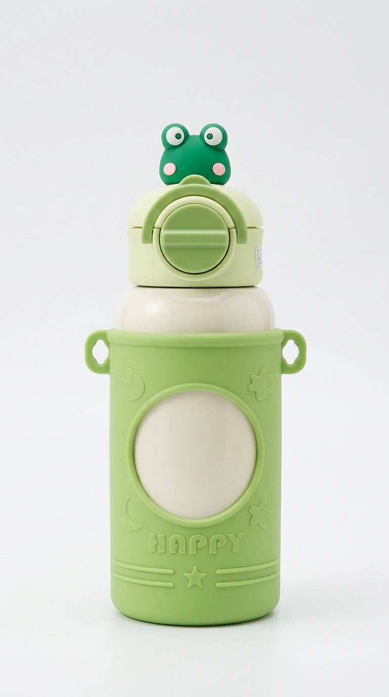 WATER BOTTLE IN PASTEL COLOURS WITH A SILICONE COVER |  650 ML | STAINLESS STEEL