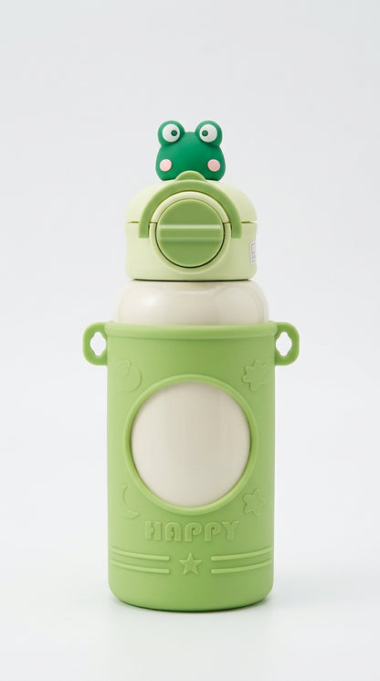WATER BOTTLE IN PASTEL COLOURS WITH A SILICONE COVER |  650 ML | STAINLESS STEEL