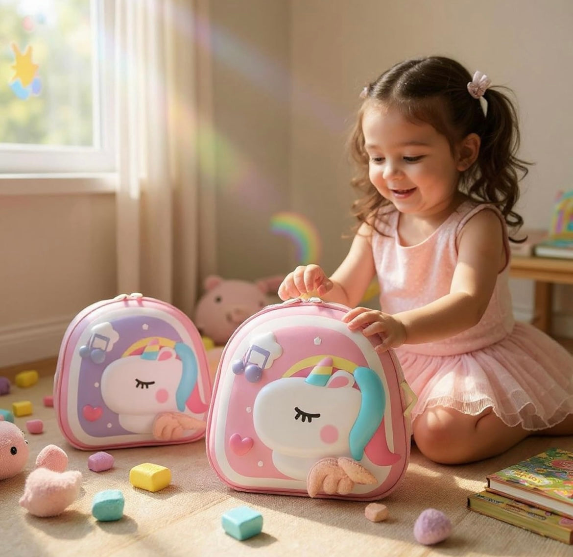 3D unicorn design bag