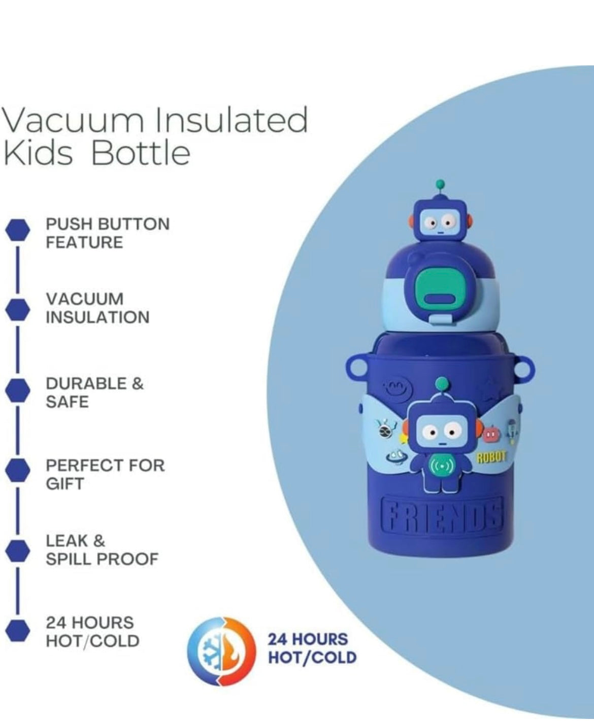 Kids Water Bottle - Water Bottle for School - Sipper Water Bottle for Kids - Waterbottle for Girls and Boys, Stainless Steel 316, Spill-Proof, BPA-Free, Perfect for School and Play.