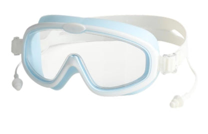 Swim Goggles For Adult with Intergrated Ear Plugs, Big Frame Competition Professional Swim Goggles Swimming, Anti-fog Diving Goggles Swimming Goggles for Surfing,