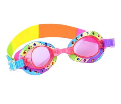 Kids Swim Goggles Clear Vision Pool Goggles Cute Children's Swimming Goggles Style B | 1 Kids Swim Goggles 1 Goggles Box | Material ~ Silicone | Color ~ Clear