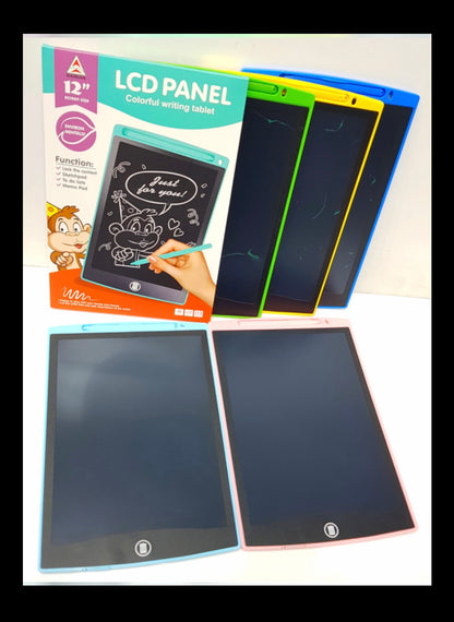 Toy Imagine LCD Writing Tablet for Kids 12 Inch | Reusable Slate Pad for Boys & Girls | Drawing, Doodle & Study Tab for Age 2-10 Years | Screen-Free Toys for Learning & Fun Activities