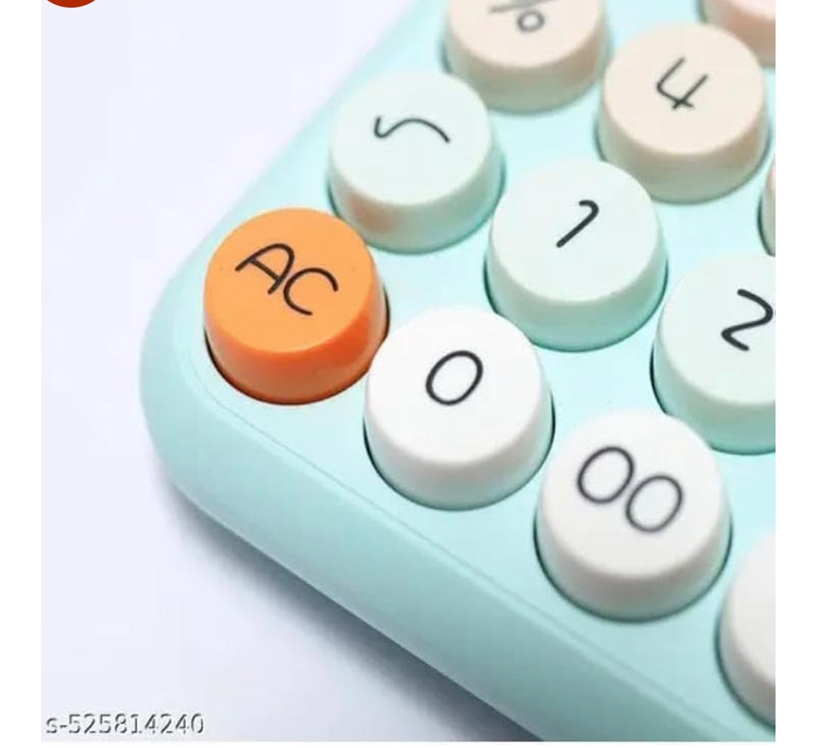 pastel calculator with 12 digit display