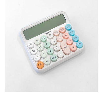 pastel calculator with 12 digit display