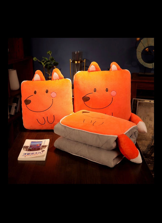 ADORABLE FOX  DESIGN FOLDABLE  AC BLANKET