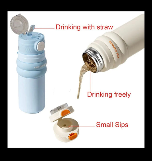 3-in-1 Vacuum Insulated Stainless Steel Bottle
