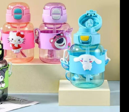 sanrio character Sipper Bottles with sling  for Kids