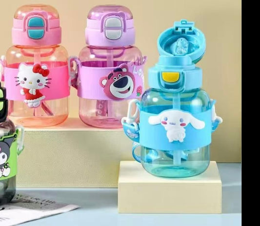 sanrio character Sipper Bottles with sling  for Kids