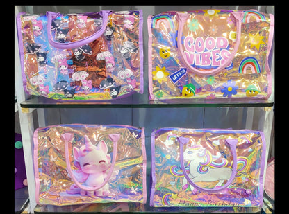 Holographic Tote Duffle Bag for Girls