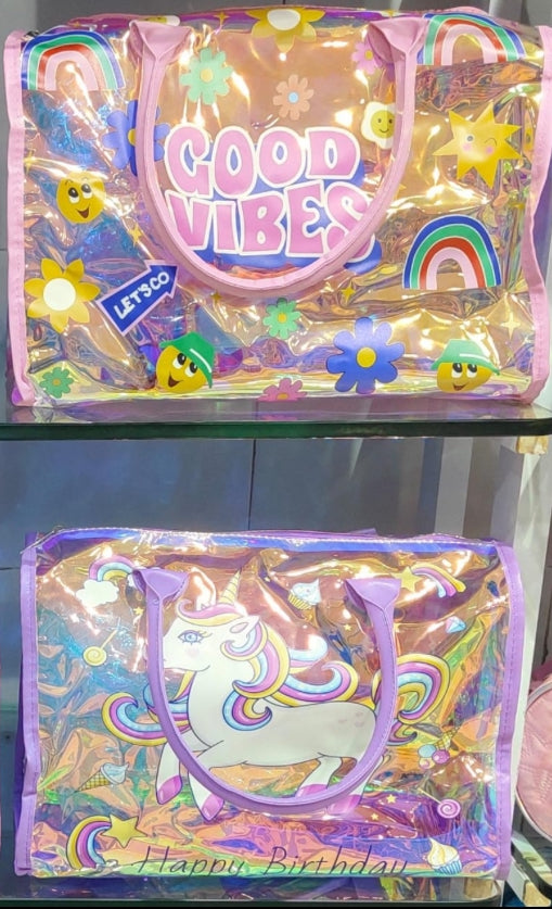 Holographic Tote Duffle Bag for Girls