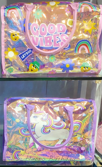 Holographic Tote Duffle Bag for Girls