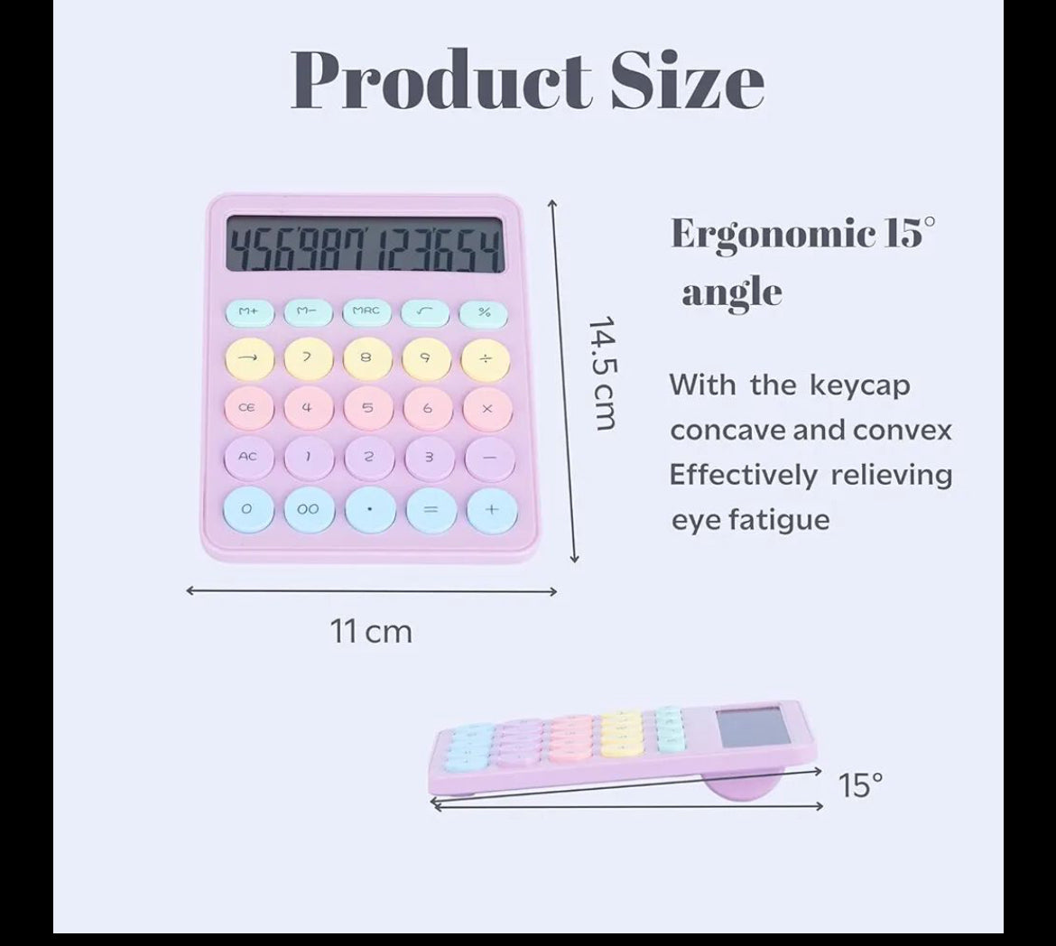 Pastel Pop 12-Digit Calculator