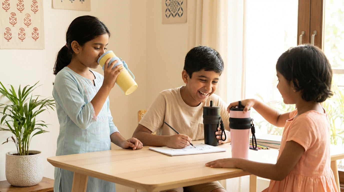 650ml | Insulated Kids | Sipper Bottle | Leak-Proof |  Water Bottle with Carry Strap.