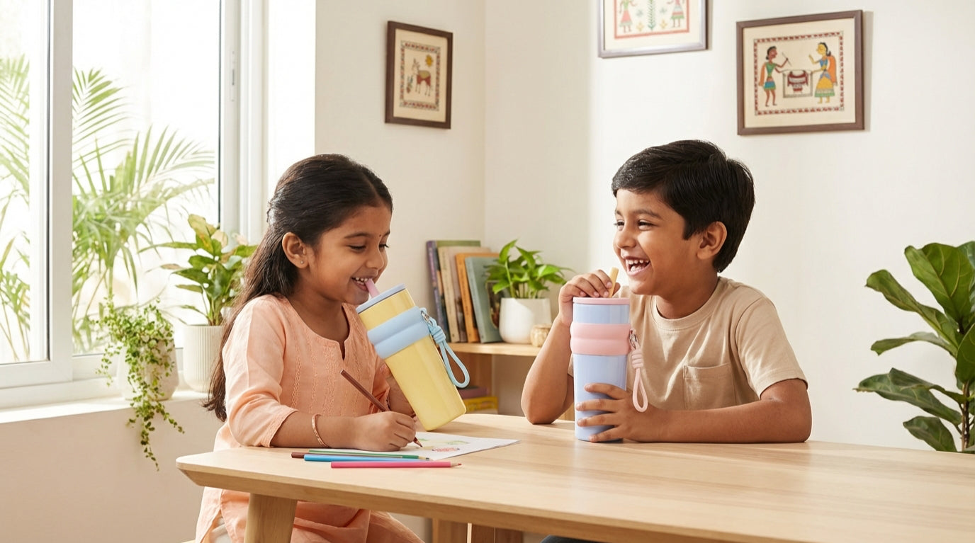 650ml | Insulated Kids | Sipper Bottle | Leak-Proof |  Water Bottle with Carry Strap.